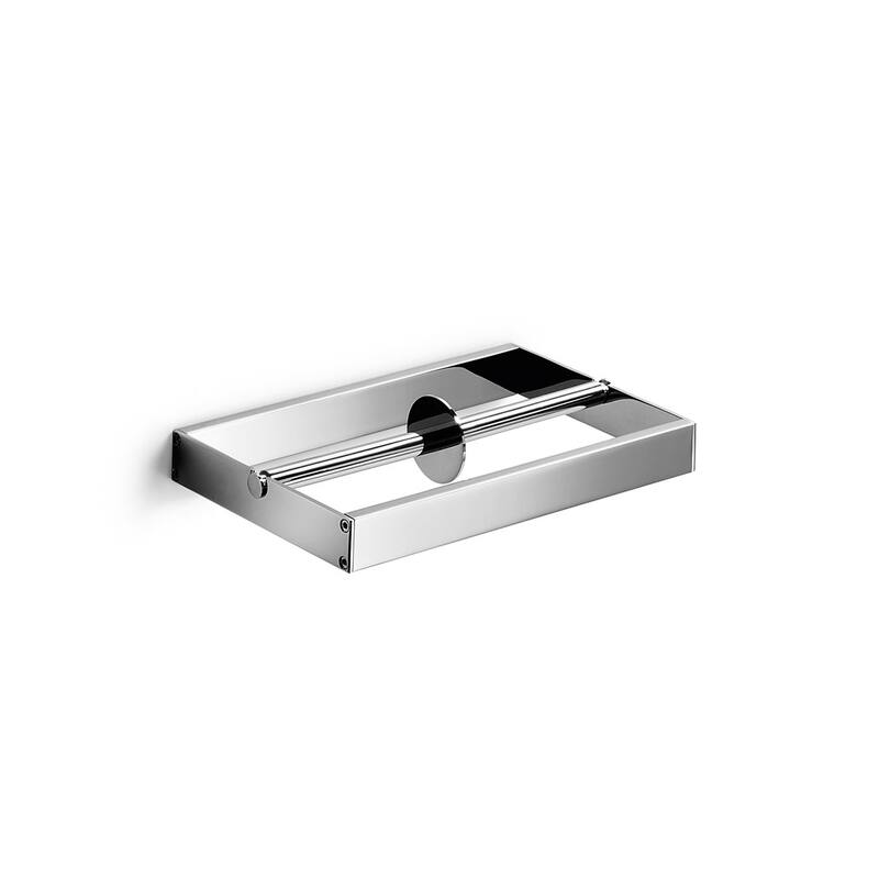WS Bath Collections 9.1" Double Post Double Toilet Paper Holder from - Polished Chrome