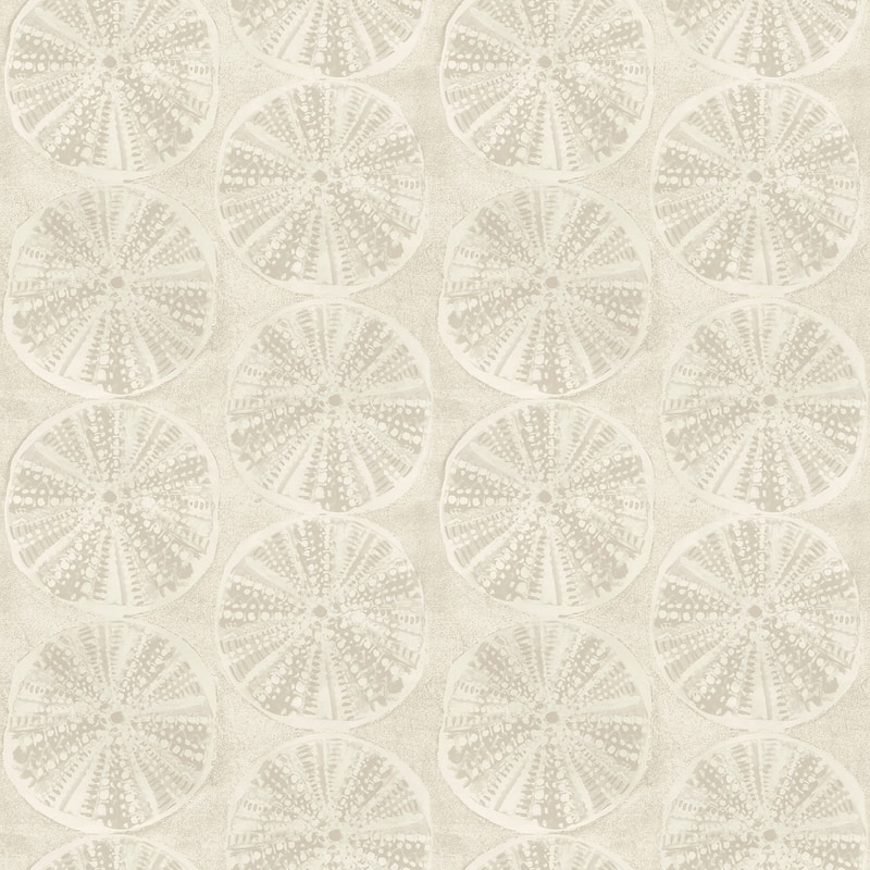 Chesapeake Sea Biscuit Beige Sand Dollar Wallpaper