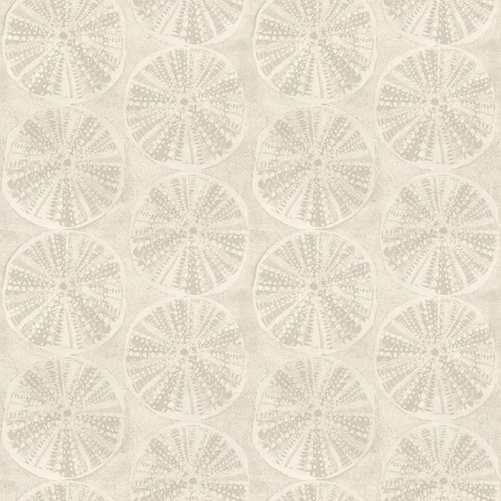 Chesapeake Sea Biscuit Beige Sand Dollar Wallpaper