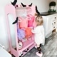 preview thumbnail 6 of 12, Teamson Kids Little Princess Dress Up Armoire with Mirror, Storage Hooks, Shoe Shelves, Hanging Rod, Pink Wardrobe Organizer