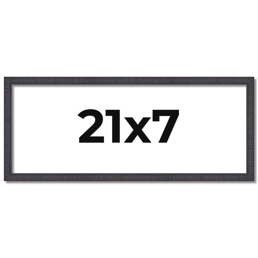 21x7 Frame Brown Solid Wood Picture Frame - Complete Modern Photo