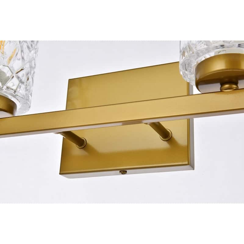 Cara 2 Light Bath Sconce with Clear Shade