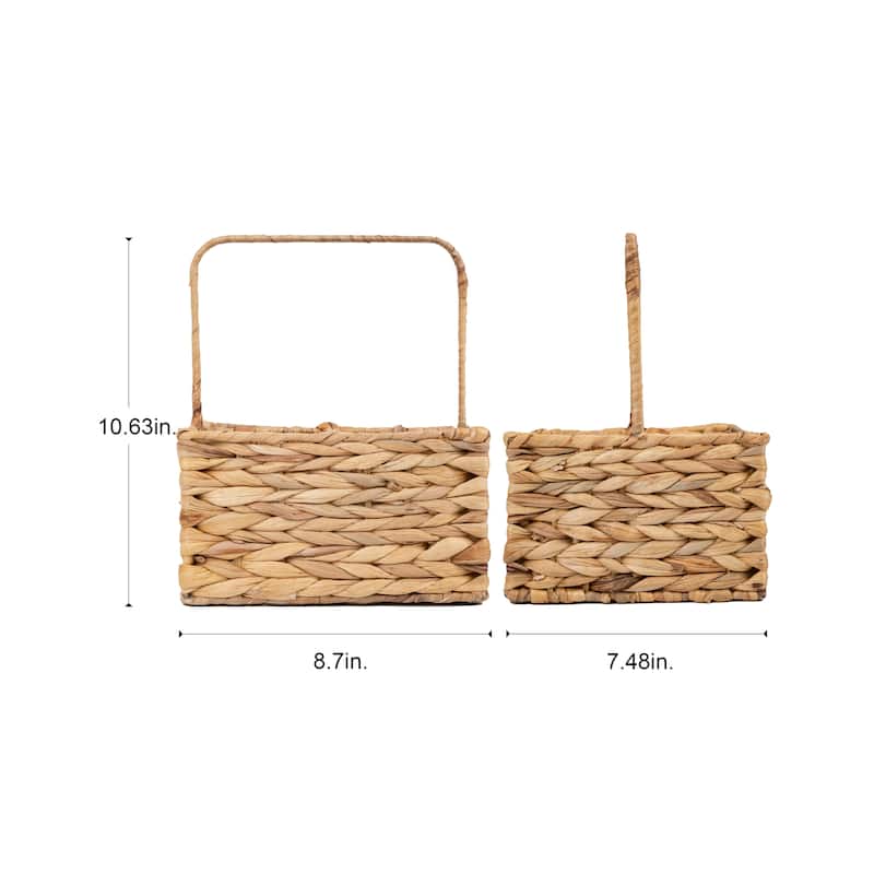 JoJo Fletcher Woven Natural Water Hyacinth Kitchen/Utensil Caddy