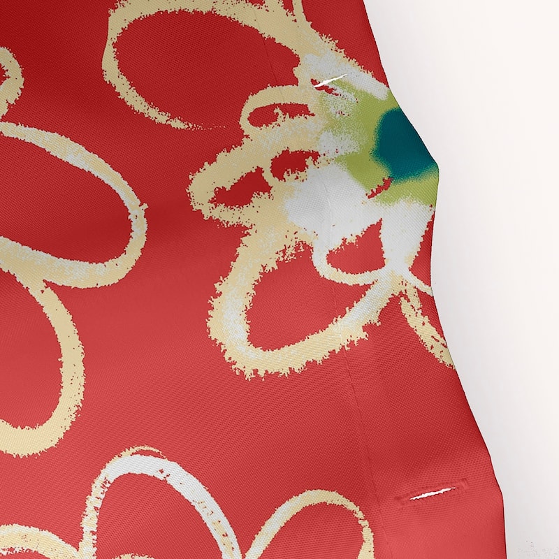 71 x 74-inch Penelope Floral Geometric Print Shower Curtain