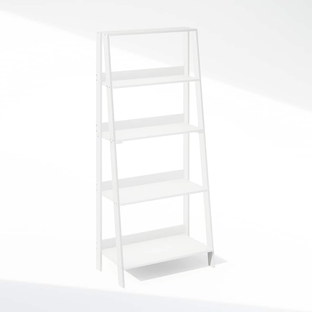 53.54 in. Tall White Wood 5-Shelf Bookcase