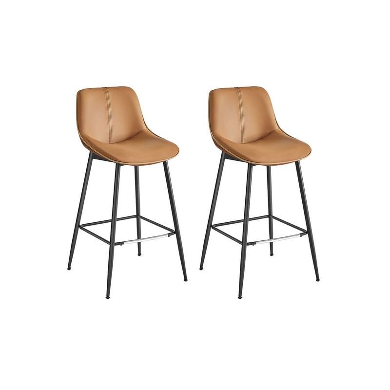 Contemporary Set of 2 Bar Stools - Stylish Seating Solution for Home