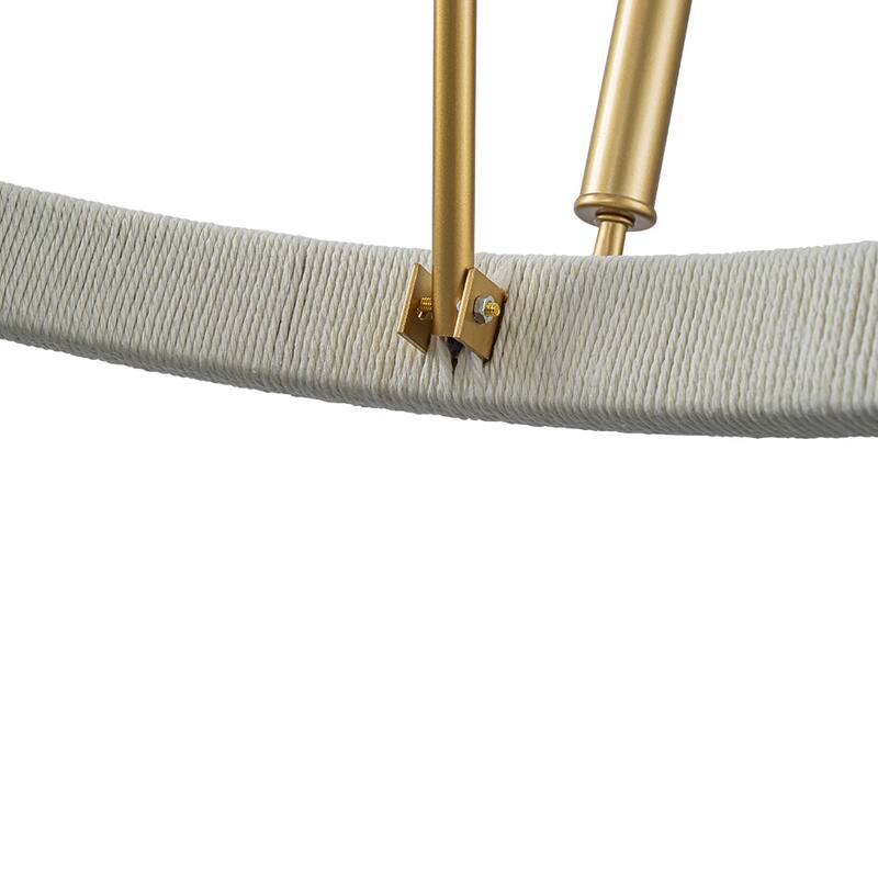 Modern Lodge 6-Light Candle-style Circular Chandelier - 30.1 in