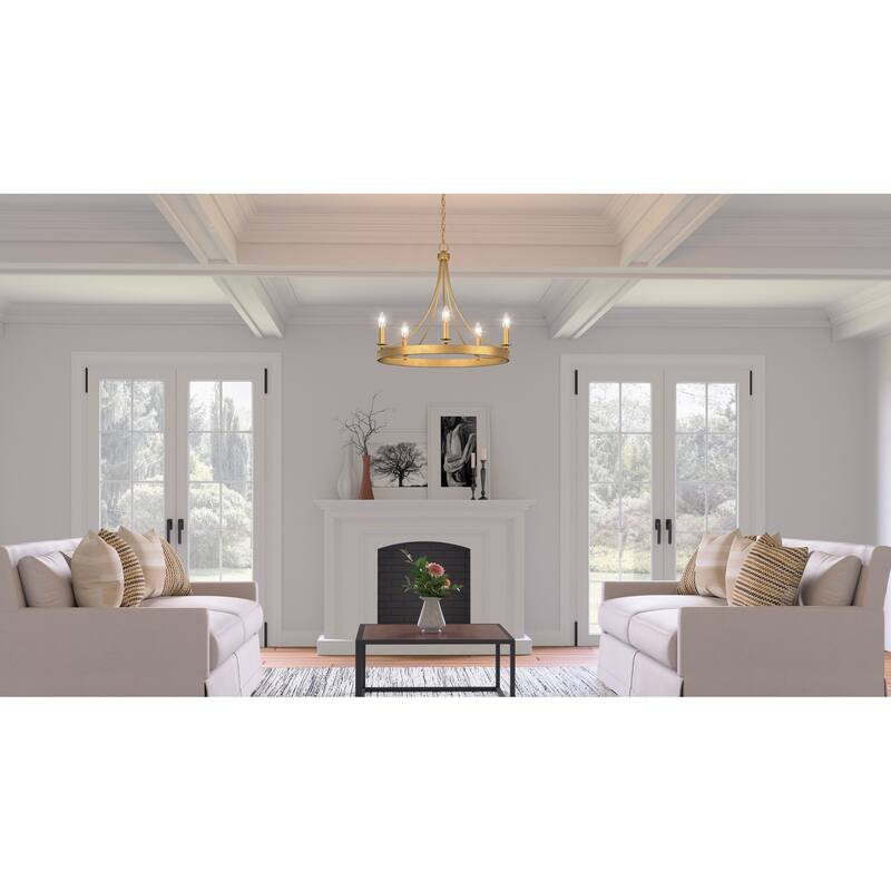 Aspyn 5-Light Light Gold Chandelier - Light Gold