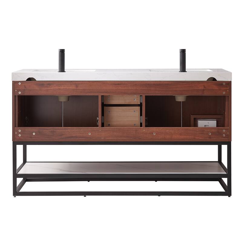 Mahon Double Bath Vanity with Composite Stone Top without Mirror