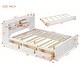 preview thumbnail 43 of 48, Full Size Bed with Trundle, USB Ports & Storage - Sleek Grey Finish