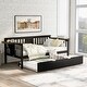 preview thumbnail 51 of 72, Elegant Design Daybed with Trundle Bed, Wooden Sofa Bed for Bedroom Living Room, Wood Platform Bed Frame for Kids Teens Guests