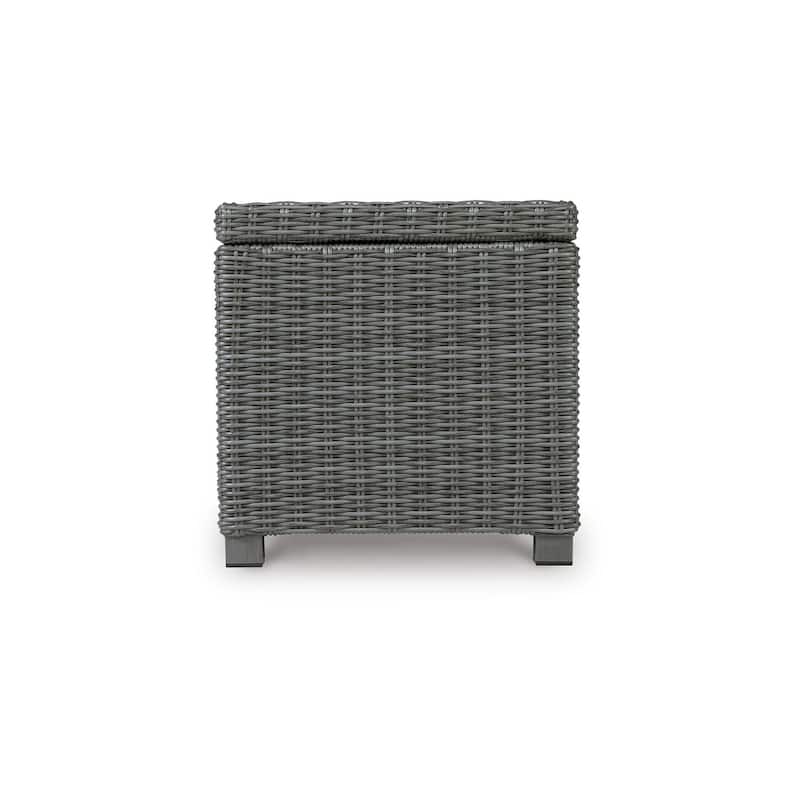 22.13 in. Gray Rectangle Metal End Table, Sturdy Build End Side Table for Living Rooms
