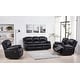 preview thumbnail 17 of 23, Betsy Furniture 3 Piece Bonded Leather Reclining Living Room Set, Sofa, Loveseat and Glider Chair