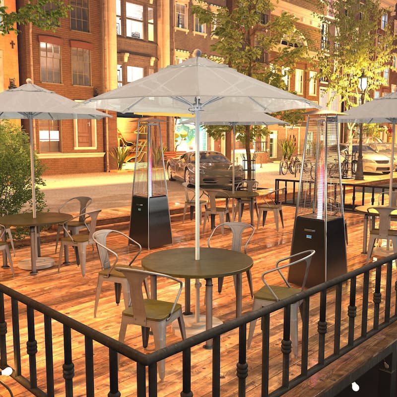 California Umbrella 75' Venture Series Patio Umbrella, White Aluminum Pole Fiberglass Ribs Push Lift Olefin - Antique Beige