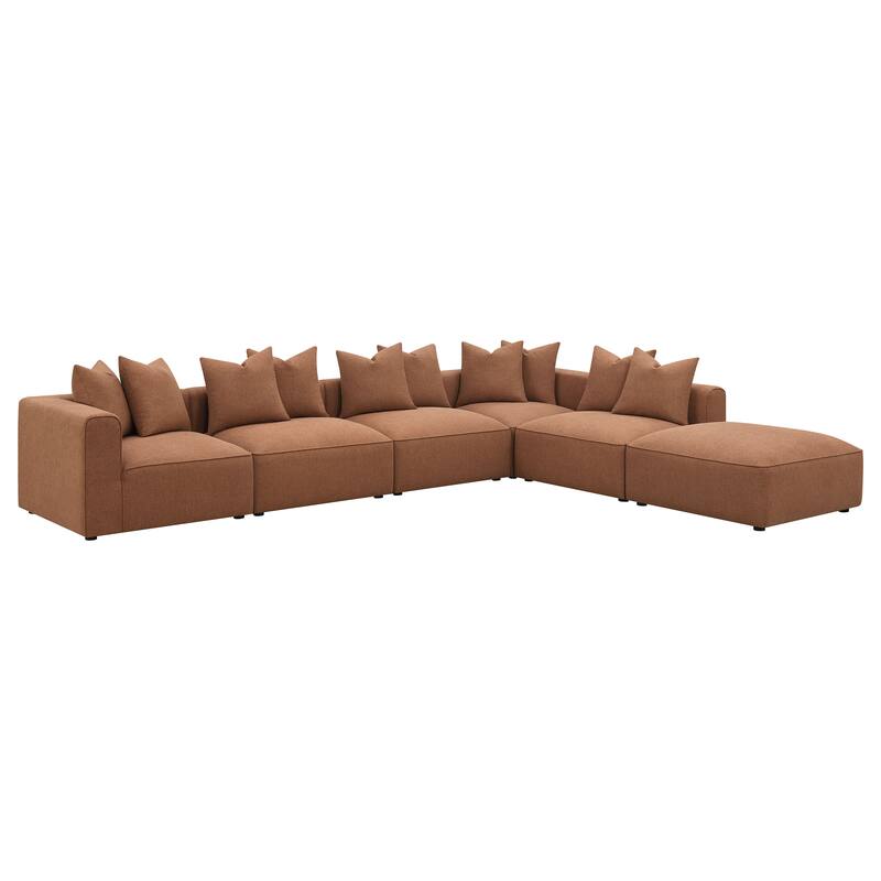 Modern Square Upholstered Ottoman for Living Room Bedroom
