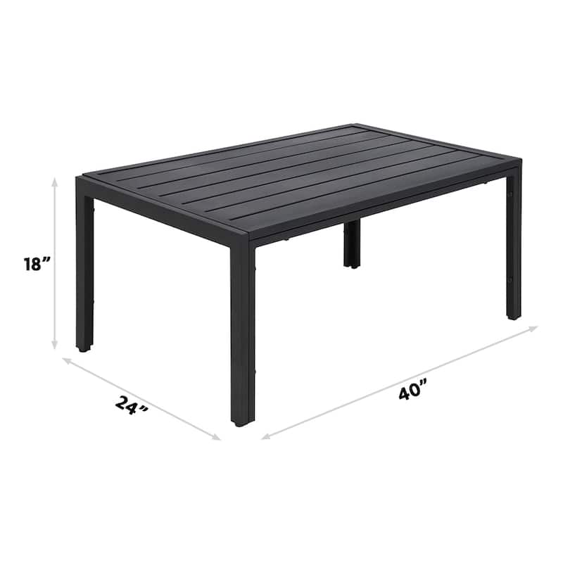 Maypex Outdoor Steel Slat Coffee Table