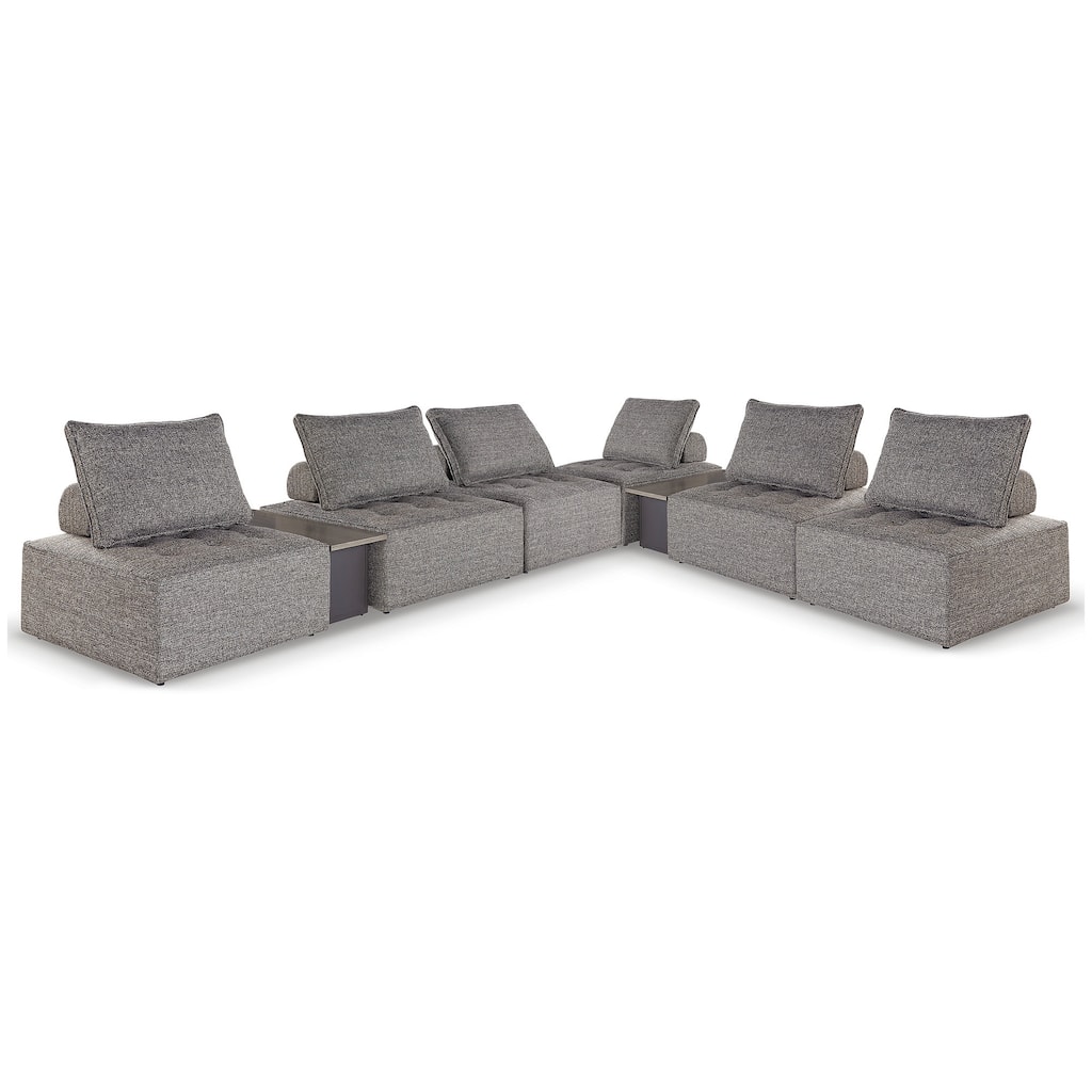 Signature Design by Ashley Bree Zee Gray 8-Piece Outdoor Modular Seating - 168" W x 130" D x 34.5" H