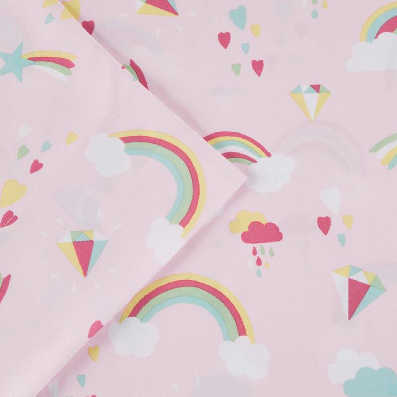 Intelligent Design Printed Microfiber Bed Sheet Set
