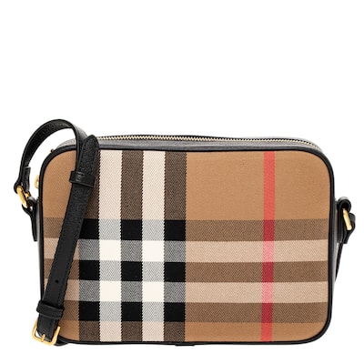 Burberry Check Crossbody Camera Bag