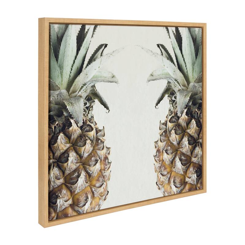Kate and Laurel Sylvie Pineapples Canvas by Emiko and Mark Franzen - 22x22 - Natural
