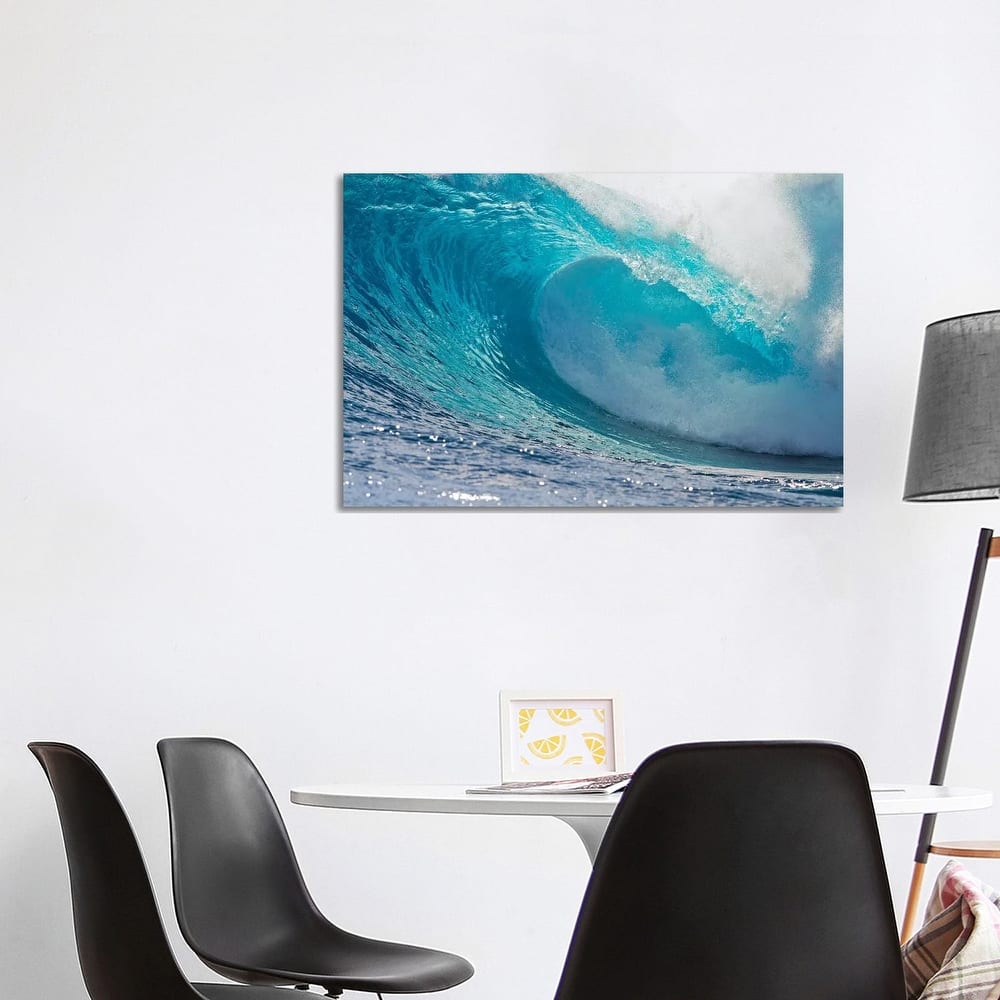 iCanvas "Plunging Waves II, Sout Pacific Ocean, Tahiti, French Polynesia" by Panoramic Images Canvas Print