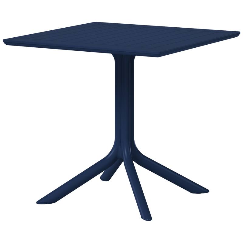 Frond and Form 31.5 Inch Outdoor Square Dining Table - Navy Blue
