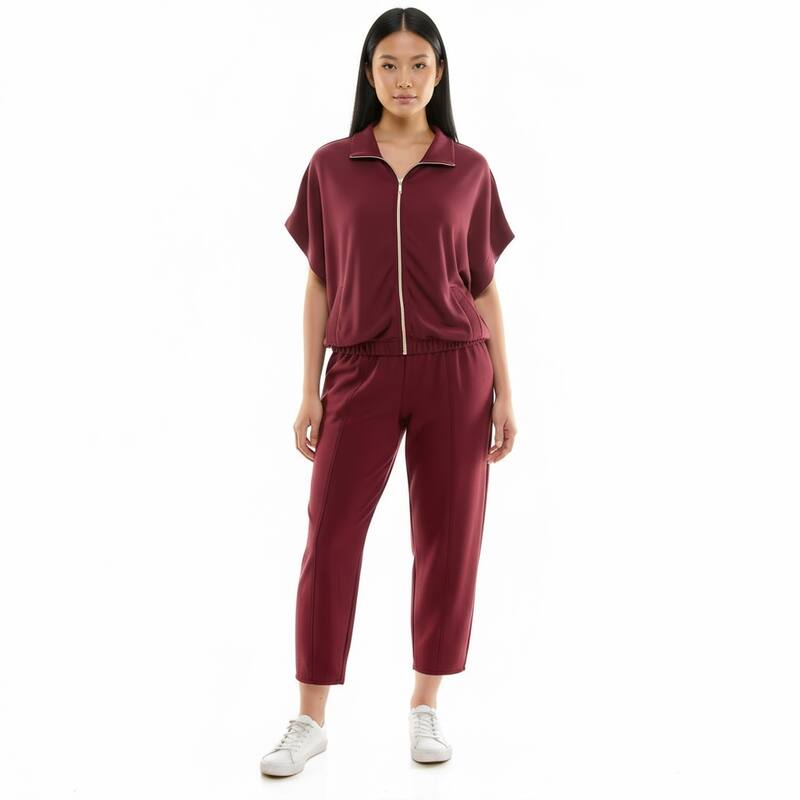 Nanette Lepore Short Sleeve Zippered Dolman Sweater