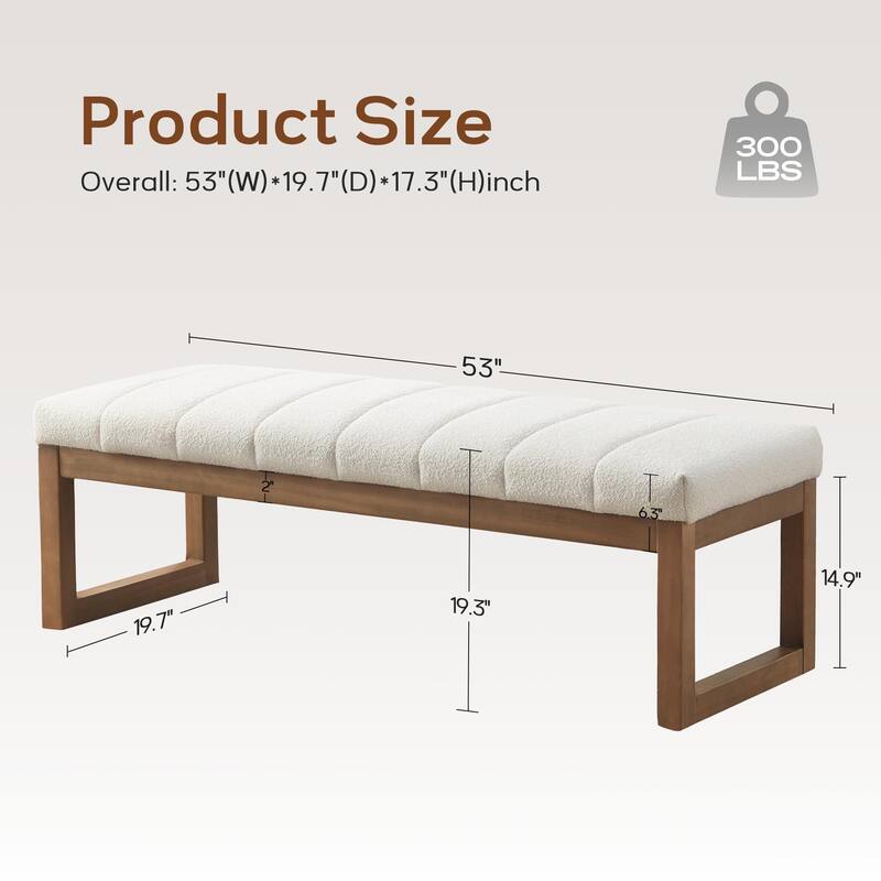 45" Entryway Upholstered Bench Shoe Rack Bench