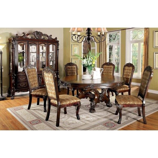 7 piece cherry top wood dining set