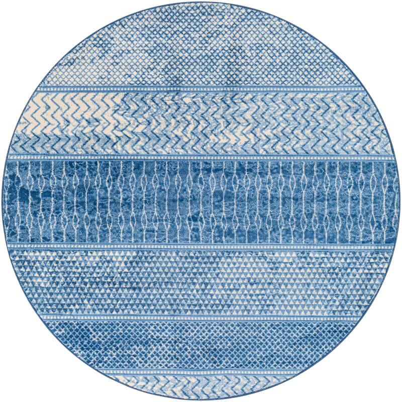 Livabliss Lovato Bohemian Block Print Area Rug