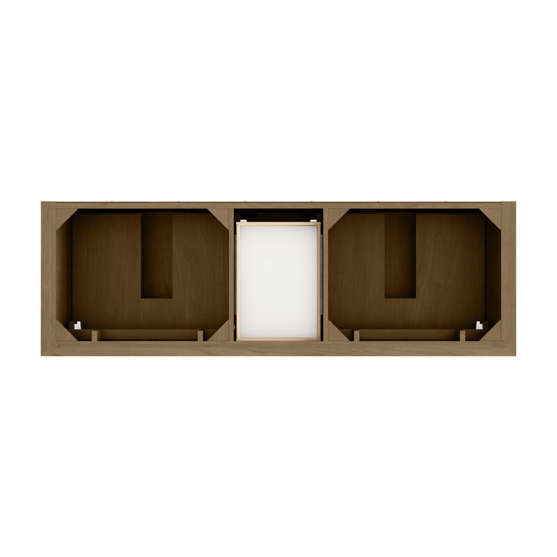 Brookfield 72" Double Vanity, Honey Oak w/FreePower Wireless Charger