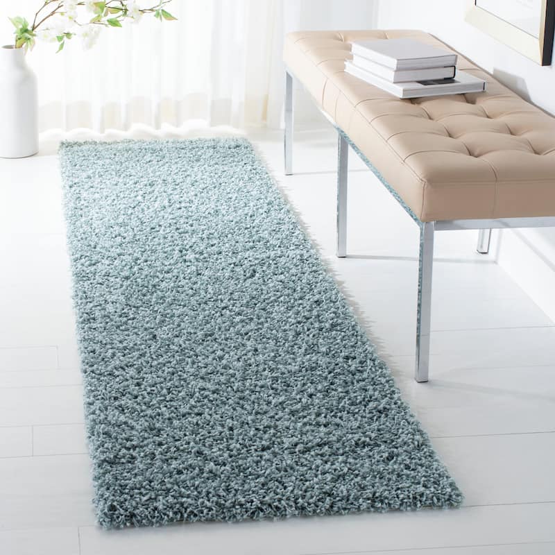 SAFAVIEH Athens Bharati Ilaha 1.5-inch Thick Rug - 2'3" x 10' Runner - Seafoam