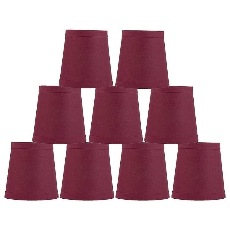 Linen Mini Chandelier Lamp Shade, Clip On, 4 inch Bottom Diameter, 4.75" Height