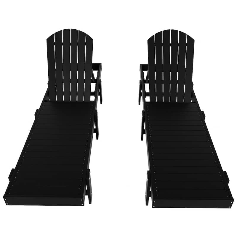 Altura Armless Poly Eco-Friendly All Weather Reclining Chaise Lounge (Set of 2)
