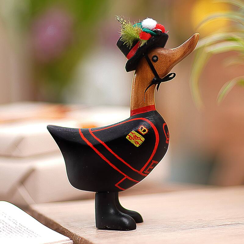 Novica Handmade Yeomen Warder Duck Wood Figurine