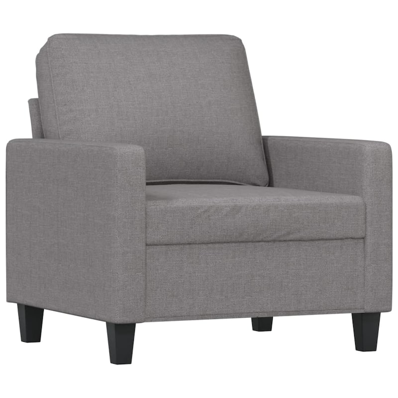 vidaXL Sofa Chair with Footstool Accent Upholstered Living Room Chair Fabric