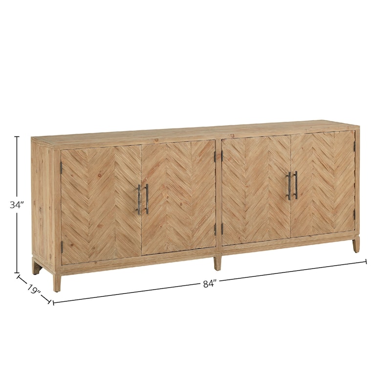 Bronx 84-inch 4-Door Sideboard Buffet Cabinet