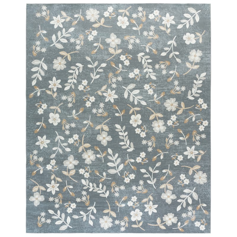 Martha Stewart Nysrete Machine Washable & Slip Resistant Rug - 8' x 10' - Dark Grey/Beige