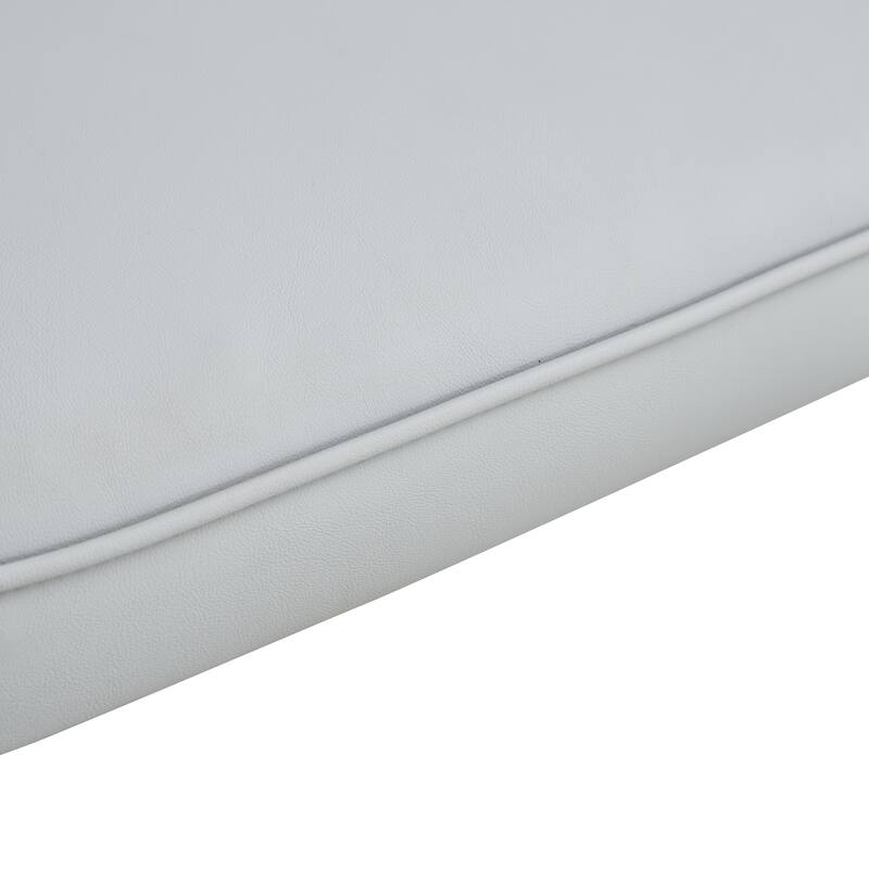 Light Gray Dining Chair Side Chair Kitchen Chair Vanity Chair Leisure Chair Accent Chair Office Chair with Metal Legs