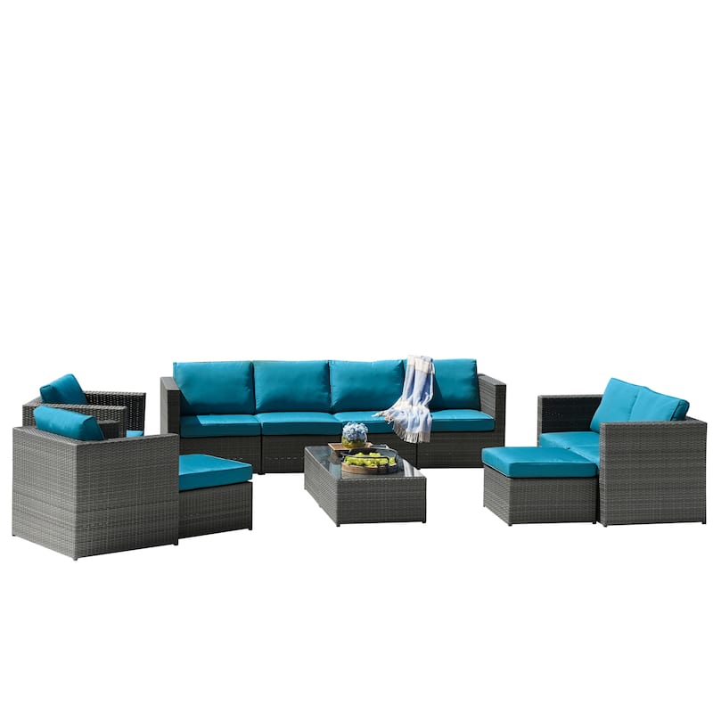 Corvus Trey 12-piece Sectional Wicker Patio Sofa Set