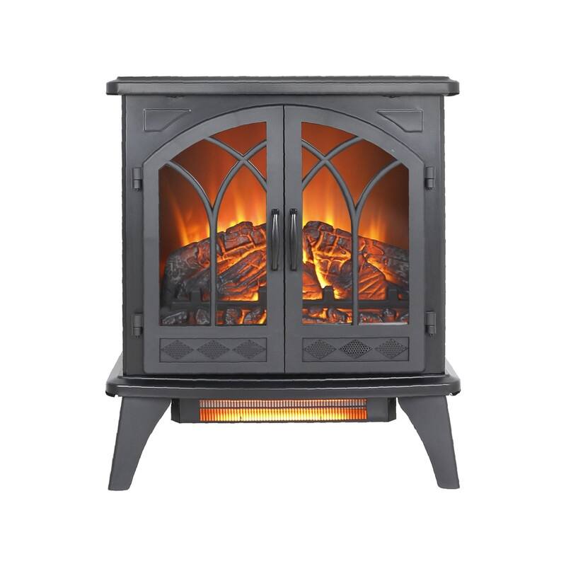24 inch 3D Flame Electric Infrared Quartz Fireplace Stove with remote control