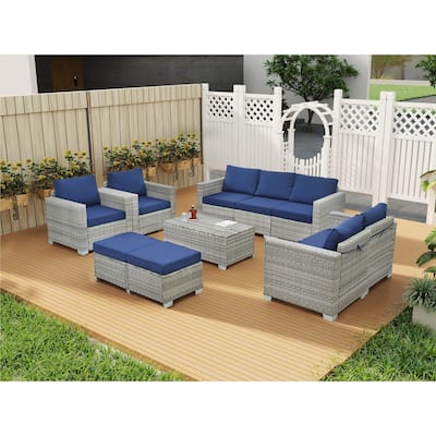 10 Piece PE Rattan Patio Furniture Set