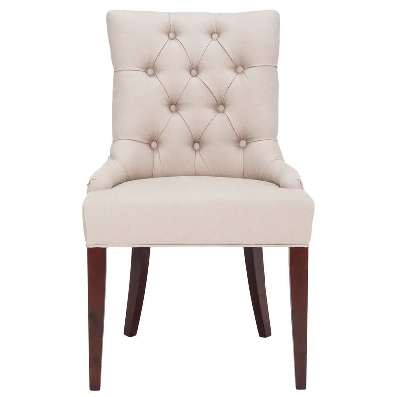 SAFAVIEH Adrianna Putty Grey Dining Chair - 22" W x 24" D x 36" H - 22"W x 24"D x 36"H