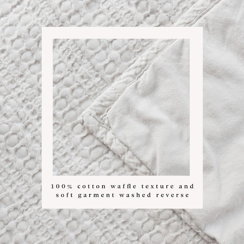 Linery & Co. Cotton Honeycomb Waffle Garment Washed Quilt Set