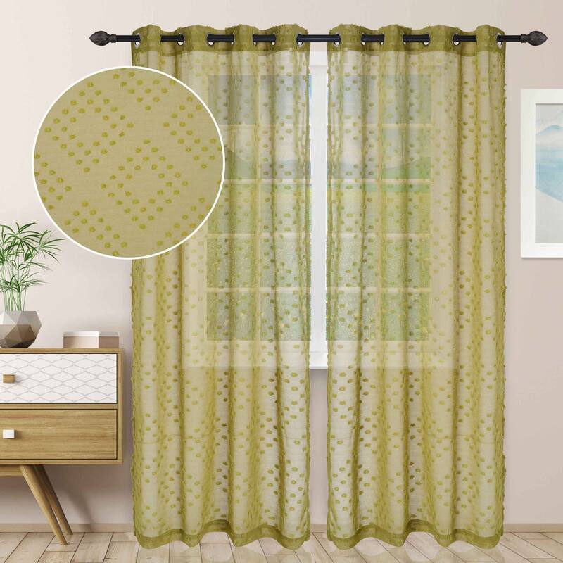 Superior Austen Sheer Grommet Curtain Panel Pair
