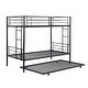 preview thumbnail 46 of 52, Twin over Twin with Trundle Metal Bunk Bed,No Box Spring Needed,Easy Assemble