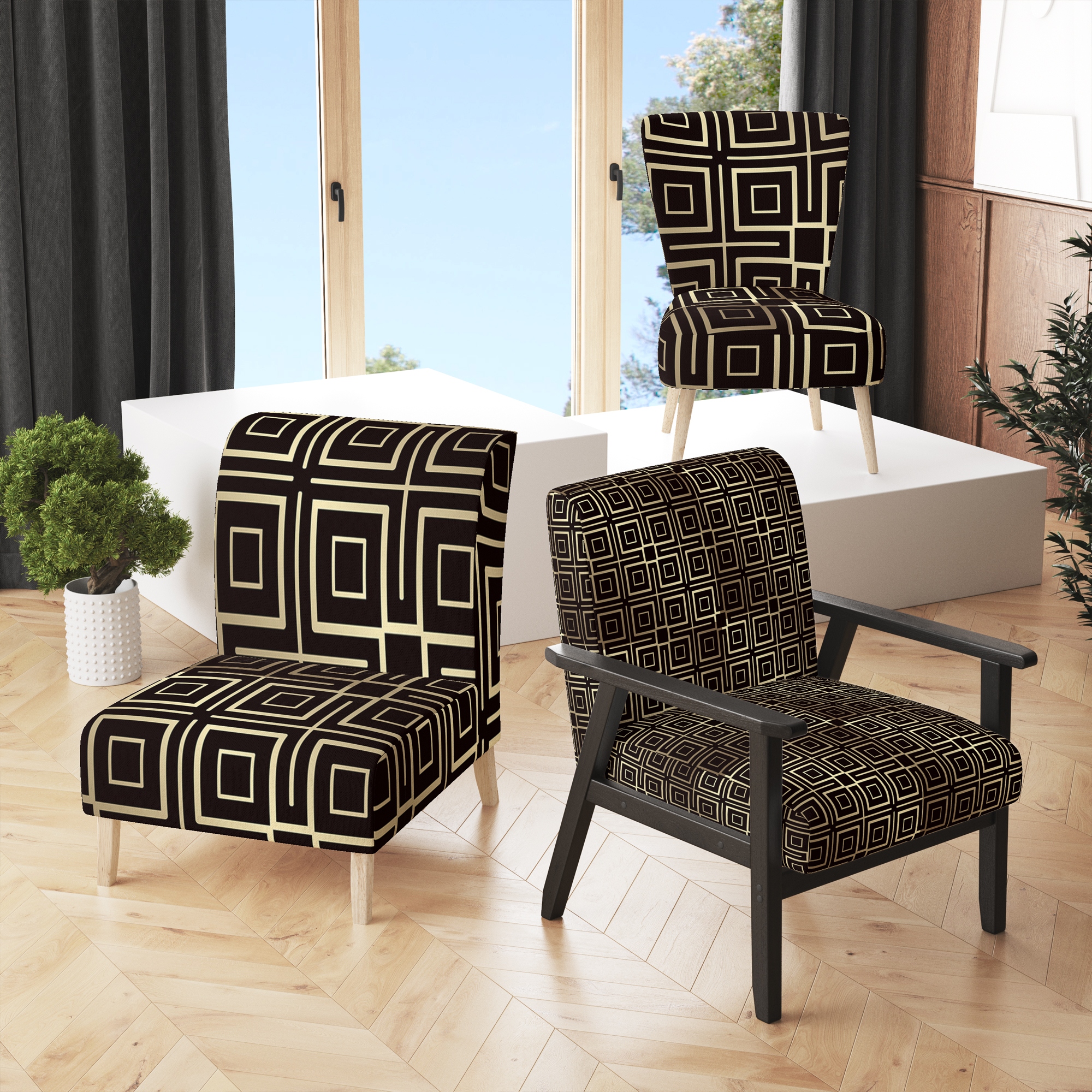 Avington print accent dining chair on sale