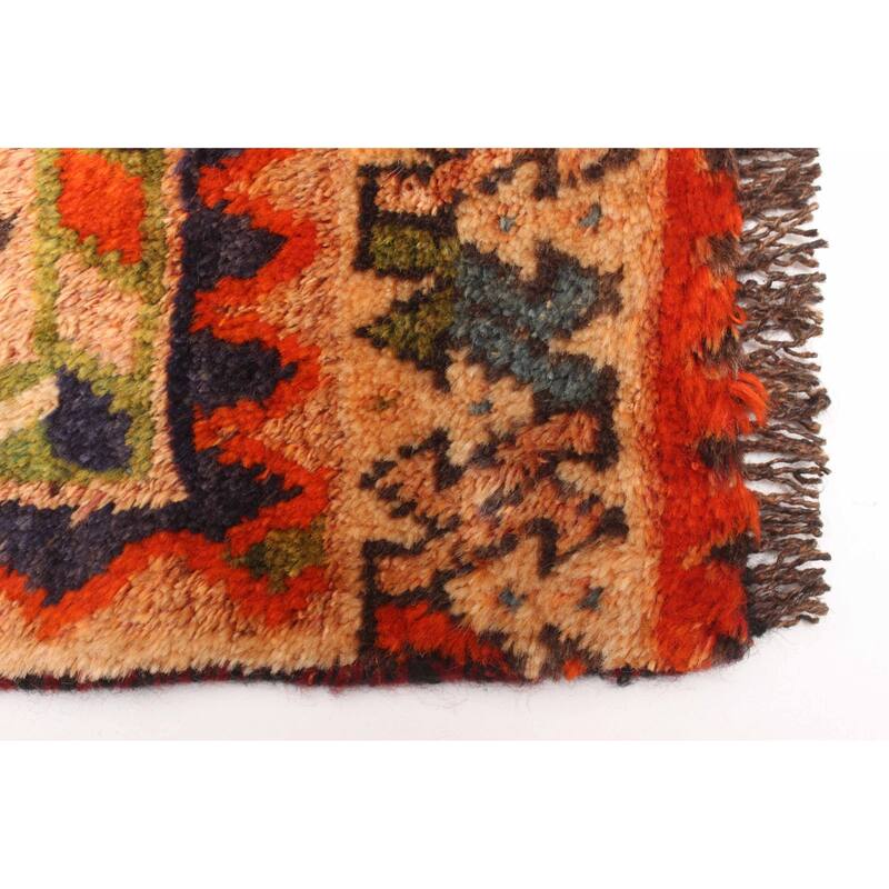 ECARPETGALLERY Hand-knotted Melis Vintage Red Wool Rug - 4'2 x 7'10