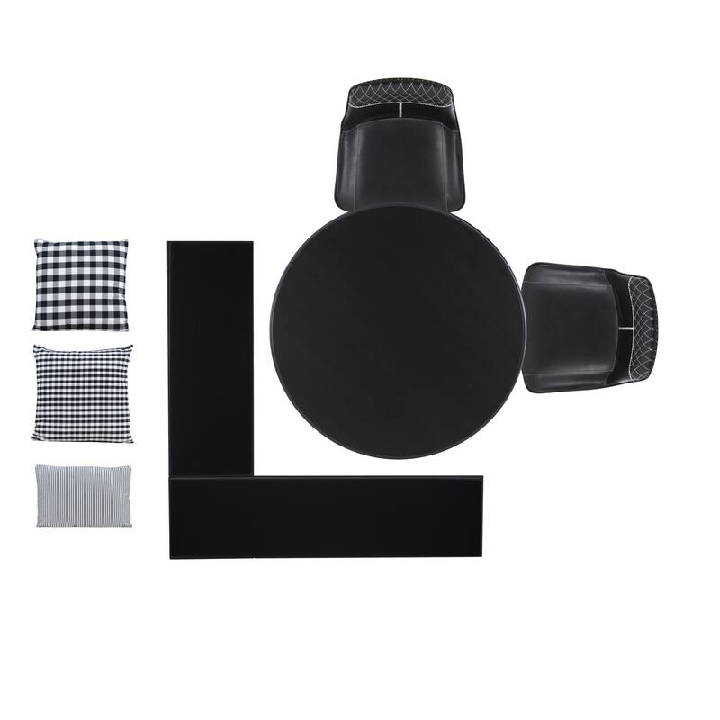 Linon Josie 5PC Backless Nook Set with Table and 2 chairs