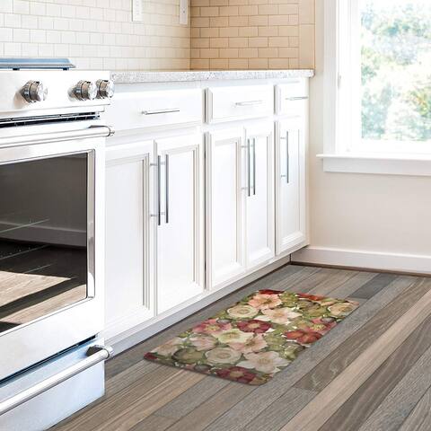 Laural Home Vintage Petals 20" x 30" Kitchen Mat - 20" x 30"